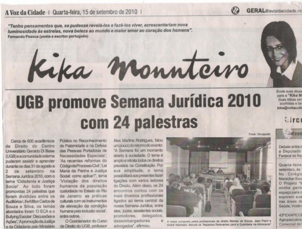 Jornal A Voz da Cidade - 15/09/2010